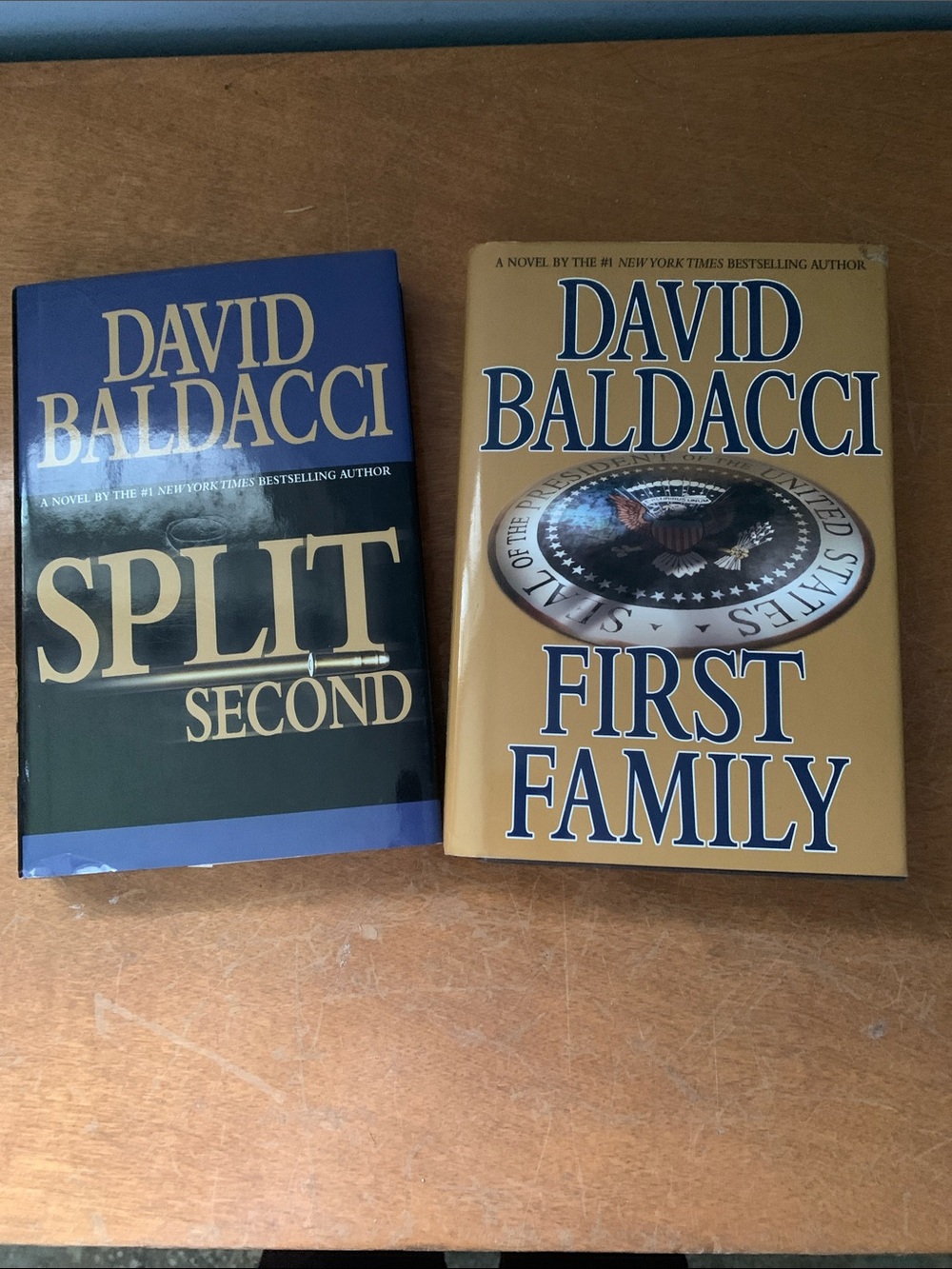 David Baldacci Hardcover Bundle - Split Second & First Family (Blue, Gold)